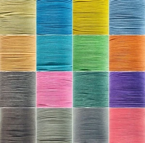 Wachs Baumwolle Kordel Tanga Gewinde 1mm Schmuck Handwerk Saiten 15 Farben - Bild 1 von 25