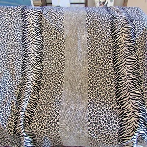Vintage Yardage/fabric Upholstery Animal Print Leopard/Zebra 2.75yds 59" wide - Picture 1 of 7