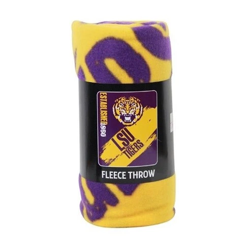 LSU Tigers NCAA Northwest Fleece Throw Cover