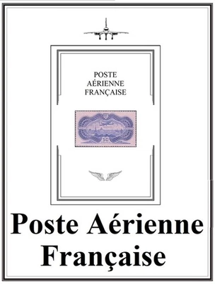 Album de timbres à imprimer  POSTE AÉRIENNE FRANÇAISE  3 FORMULES - Photo 1/4