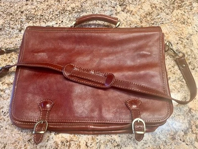 FLOTO Bolso Mensajero Italiano Cuero Calzoncillo Hecho a Mano en Italia - ¡PERFECTO! Foto 1 de 4