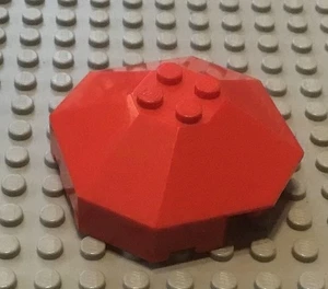 LEGO Parabrisas Rojo 6x6x2 Toldo Octogonal sin Agujero de Eje - Imagen 1 de 1