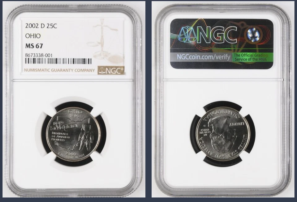 MS67 2002-D Washington State Quarter Ohio NGC - Image 1 of 1