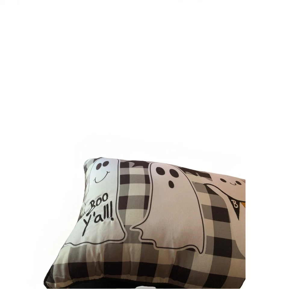 Buffalo Plaid Ghost Pillow - Image 1 of 4