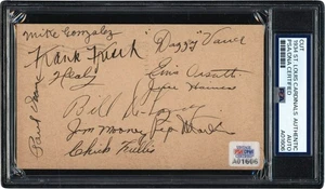 1934 St. Louis Cardinals World Series Champs Team Signed Government Postcard PSA - Picture 1 of 2