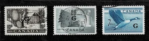 Canada - UL #1 - G Overprints,Scott #s O26,O30 & O31 - Bild 1 von 1