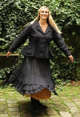 Privatsachen - Lagenlook JACKE GOLDESELT Gr 42 bis 52 - schwarz - Bild 1 von 4