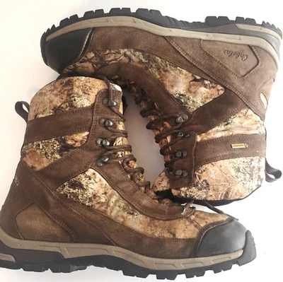 Cabelas GoreTex Vibram Hunting Camofloge Boots Shoes Men 14M Cleaned *No Insoles - Image 1 of 4