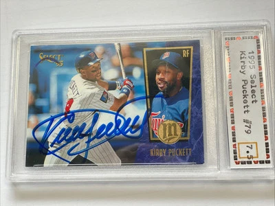 Kirby Puckett Twins Autographed AUTO Signed 1995 Select #79 RARE 1/1 BBA COA 7.5 - Image 1 of 4