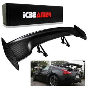 JDM Racing Track Style 57" CARBON FIBER SPORT 3D GT REAR WING TRUNK SPOILER O41 - Picture 1 of 9