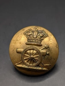 ORIGINAL VICTORIAN ROYAL ARTILLERY VOLUNTEERS BUTTON. ANTIQUE BRITISH ARMY 25mm - Picture 1 of 2