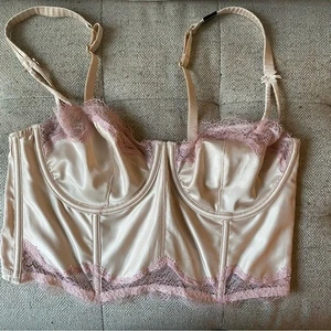 Victoria's Secret 36C Dream Angel Unlined Long Line Balconette Bra Nude Rose NEW - Picture 1 of 9
