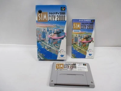 SNES -- Sim City 2000 -- Can Save! Super Famicom. JAPAN Game. 15108 - Image 1 of 4