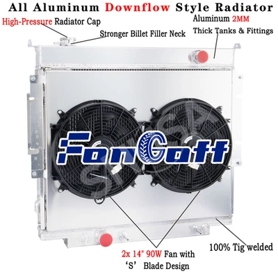 3 Row Radiator&Shroud Fan For 83-1996,95 Ford F150 F250 F350 Super Duty 6.9 7.3L - Image 1 of 4