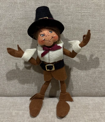 Annalee Dolls 9" Thanksgiving Pilgrim Boy Elf 2008 NWOT! - Image 1 of 4