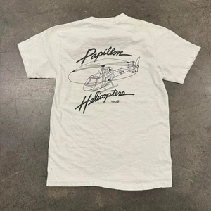 Vintage 80s Papillon Helicopters Maui Hawaii T Shirt Size S - Picture 1 of 8