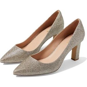 NWT Cole Haan Women's Mylah Heel Pumps, Gold Glitter Mesh, Size 8.5 - Imagen 1 de 5