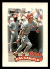 1989 Topps Mini Kal Daniels #7 Cincinnati Reds