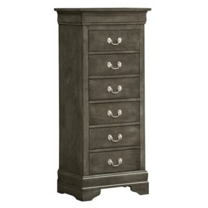 Glory Furniture Louis Phillipe Lingerie Chest in Gray Color - Picture 1 of 7