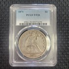 1871 Seated Liberty Dollar PCGS VF20