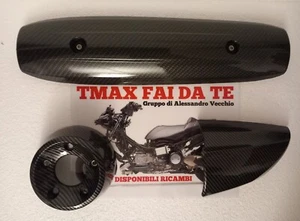 KIT PROTEZIONE PARACALORE SCARICO MARMITTA TMAX 500 2008 2011 CARBON LOOK - Foto 1 di 5