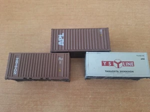 HO Scale Athearn (3) 20' Freight Container APL, YS Line & Triton #H20 - Bild 1 von 3