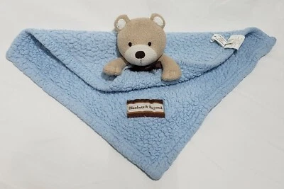 Blankets and Beyond  Bear Baby Security Lovey Blanket Plush Toy 12 x 12 inches - Image 1 of 4
