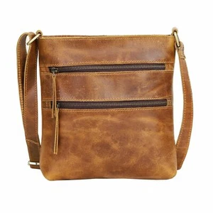 Women's Leather Organizer Purse Shoulder Bag Multiple Pockets Cross Body Handbag - Picture 1 of 8
