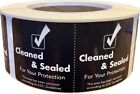 Black Tamper Seals - Cleaned & Sealed Labels With Slits | 2 x 4" Inch | 500 Pack