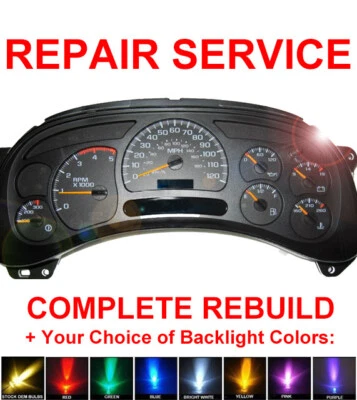 Chevy Avalanche 2001-2006 cuadro de instrumentos velocímetro panel de instrumentos reparación Foto 1 de 4