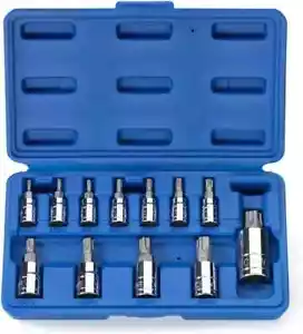 12 pc 5-Point Star Torx Tamper Proof Security Bit Socket Set - Picture 1 of 2