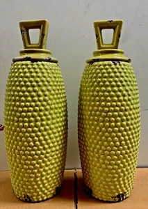Set/2 Ceramic Vase With Lid 16.25” Antique Decorative Ceramic Vase Table Top - Picture 1 of 3