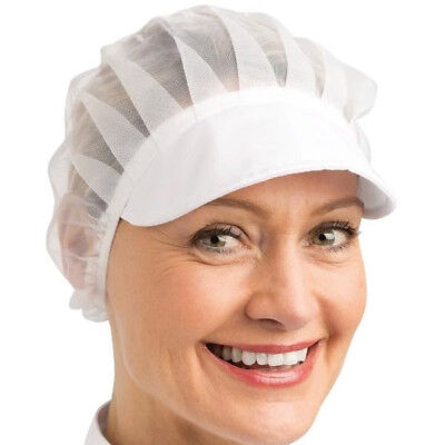 Catering Whites Net Peaked Hat White Chefs Kitchen Cooking Baking One Size Hat • 5.75£