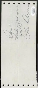 Len Dawson Chiefs Signed Autographed Handwritten Note JSA Authentic - Picture 1 of 2