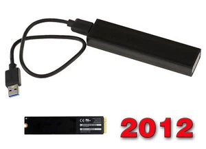 Housing Aluminum USB 3.0 For SSD Macbook Year 2012 SSD 8+18 Pin - Picture 1 of 3
