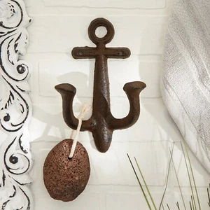 Gancho de Pared Hierro Ancla Mudroom Cocina Baño Garaje Decoración Rústica 5.5 x 8.5 pulgadas - Imagen 1 de 8