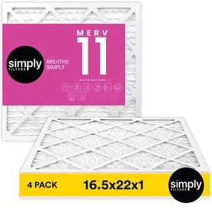 Simply Filters 16.5x22x1 MERV 11, MPR 1000, AC Furnace HVAC Air Filter - Picture 1 of 56
