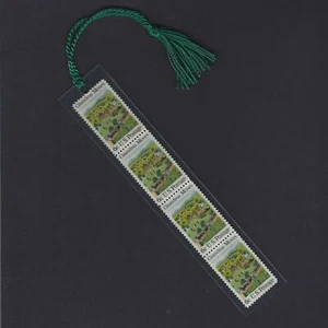 Grandma Moses, Folk Artist - Vintage Set of 4 Stamps Collectible Bookmark! - Picture 1 of 3