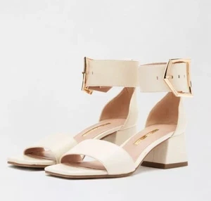 Dorothy Perkins White Saga Heeled Sandals Size 4 - Picture 1 of 13