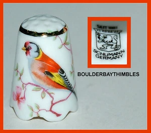 TCC Thimble - CARL SCHUMANN PORCELAIN FACTORY 'Songbird' GERMANY - BEAUTIFUL - Picture 1 of 1