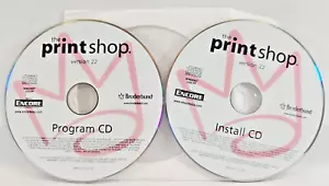 Broderbund Print Shop Version 22 2000/XP PC Software Two Discs No Box - Picture 1 of 4