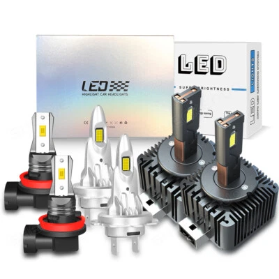 For BMW 550i GT xDrive 2010-2011 LED Headlight Bulb Fog Light Super Bright White - Image 1 of 4