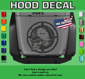 Hood Decal Fits Jeep Wrangler H-196 (Distress Metal Mulisha) - Picture 1 of 3