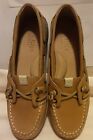 Sperry Women's Tan Coil Ivy Leather Canvas Boat Shoe Size 6M