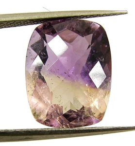 6.55 Ct Natural Ametrina Amatista Citrina Piedra Preciosa Corte Checker - 63429 - Picture 1 of 5