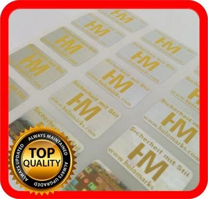 Tu Logo y Texto en 600 Hologramas Etiquetas Garantía Sello Pegatina 21x12mm - Imagen 1 de 5