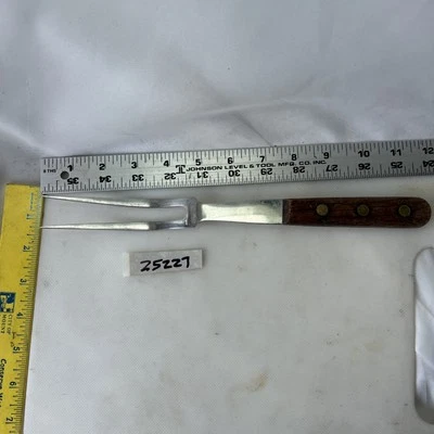 Tenedor de servicio AU NAIN mango de madera Francia Foto 1 de 4