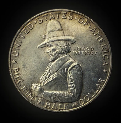 1920 Pilgrim Tercentenary Silver Half Dollar (B1915) - Image 1 of 2