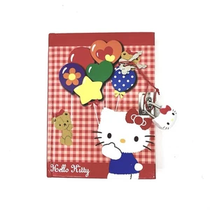 2013 Sanrio Hello Kitty Diary Lock & Key Red Gingham Balloons Bear 288 Pages New - Picture 1 of 5