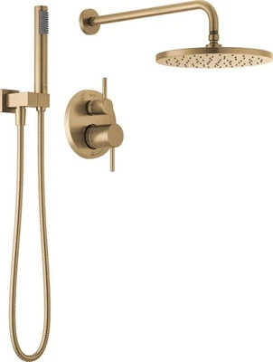 Delta 342702-CZ Shower System Raincan & Hand Shower Champagne Bronze Monitor 14 - Image 1 of 4